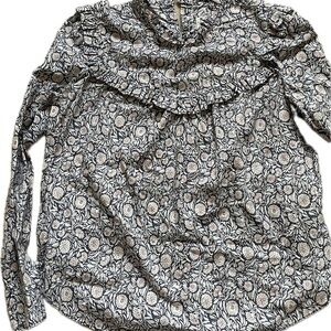Rebecca Taylor Ruffled Long Sleeve Blouse